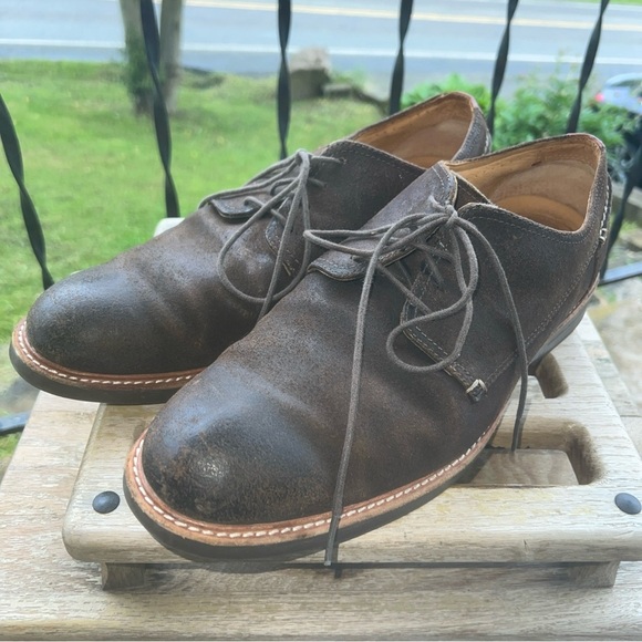 Sperry Gold Cup Oxford Distress Brown Size 11M Top-Sider 0579730 Deerskin Lining - Picture 2 of 11